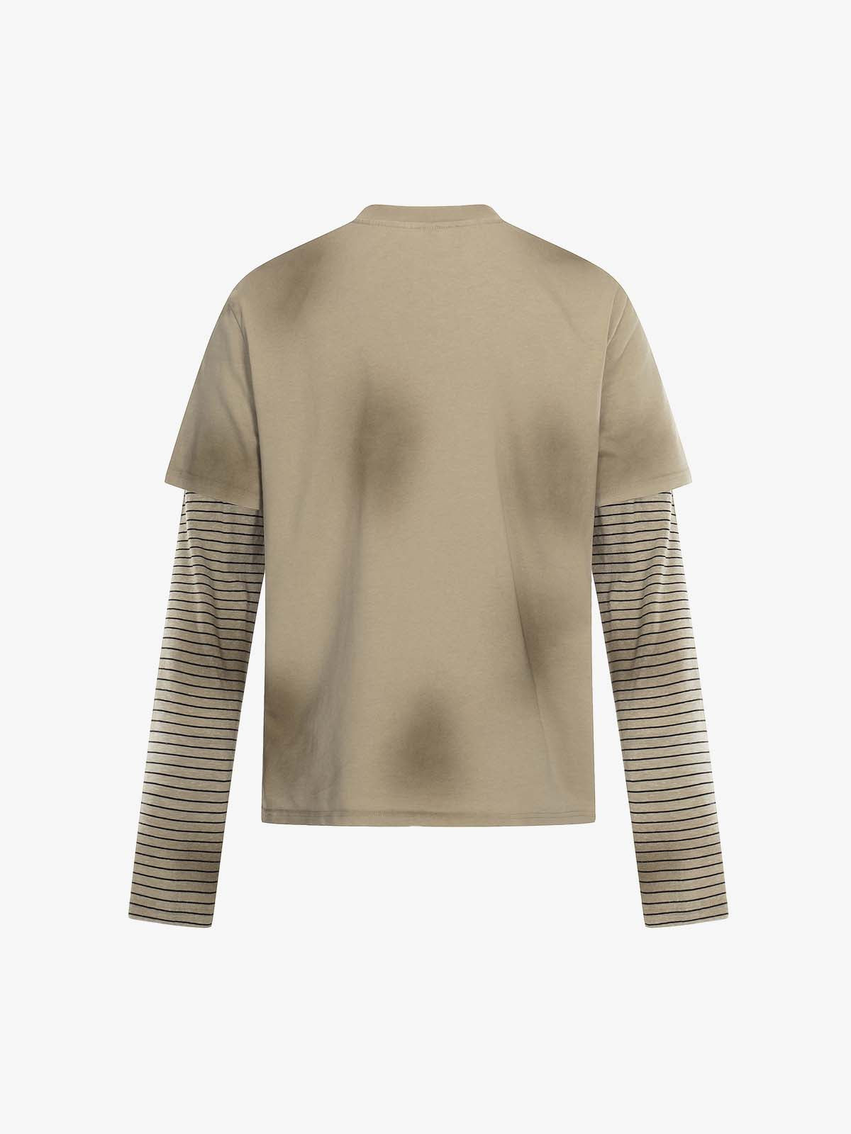 Vintage Band Portrait Graphic Layered Henley T-Shirt