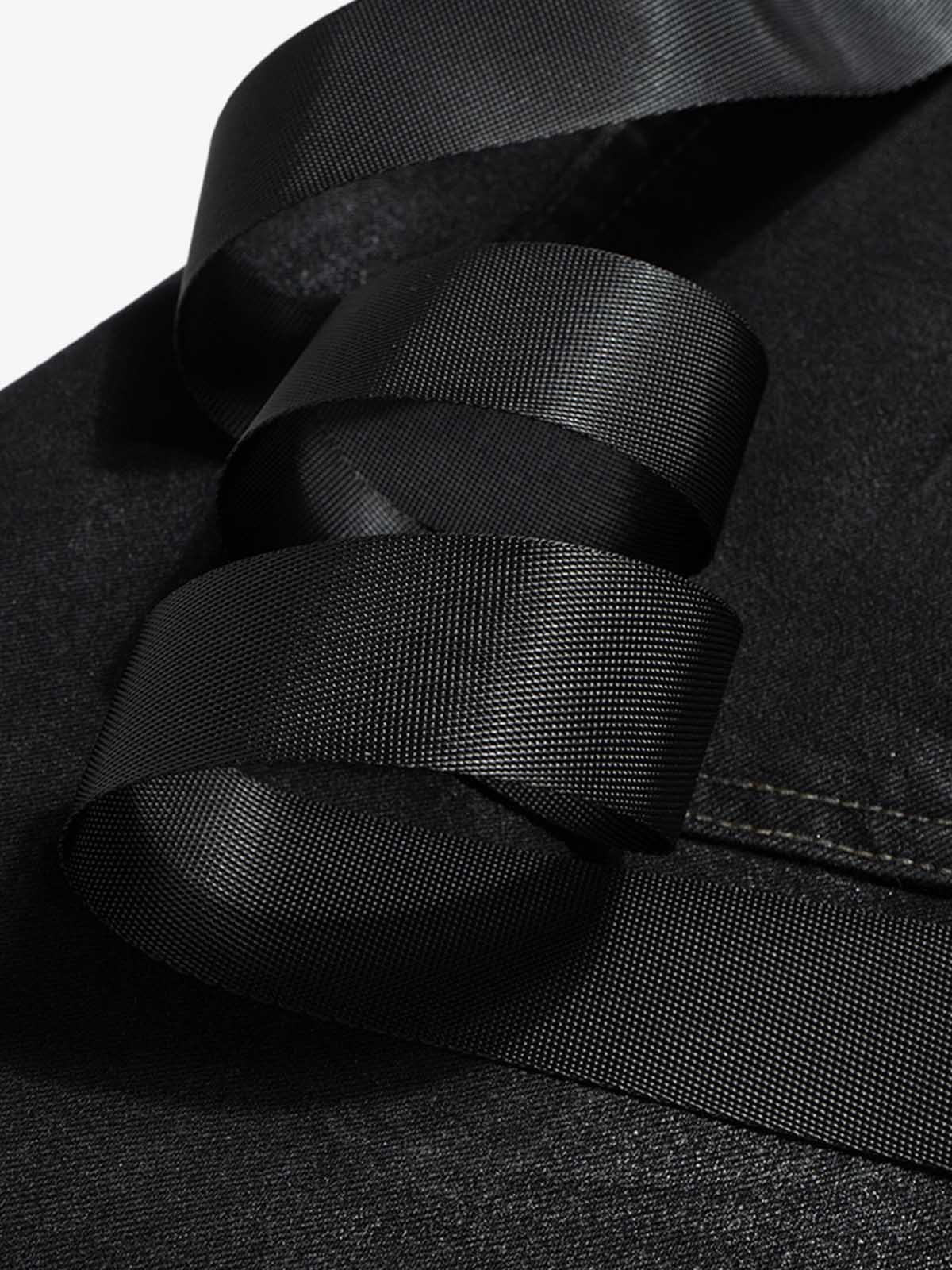 Stylish Black Lace-Up Wide-Leg Jeans for Women - Perfect for Casual and Fashionable Looks 