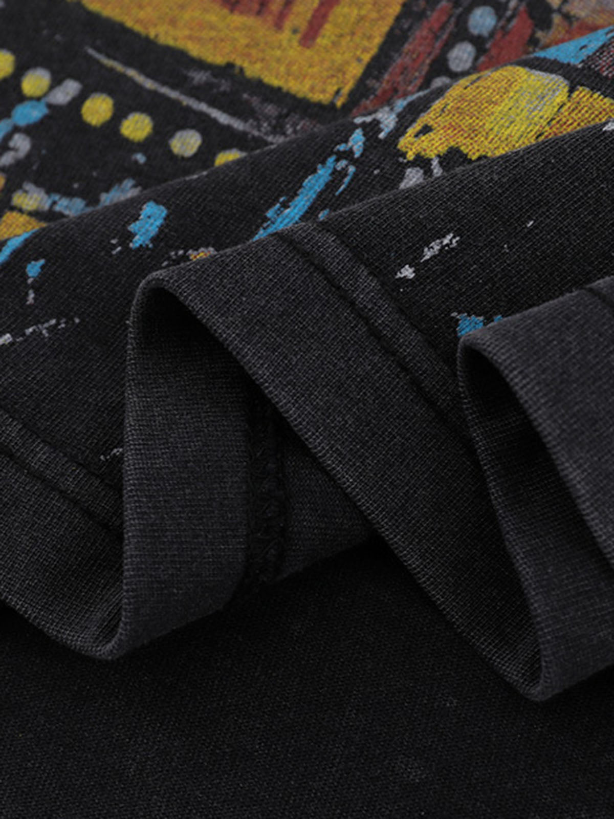 Punk Painted Amusement Park Print T-shirt 