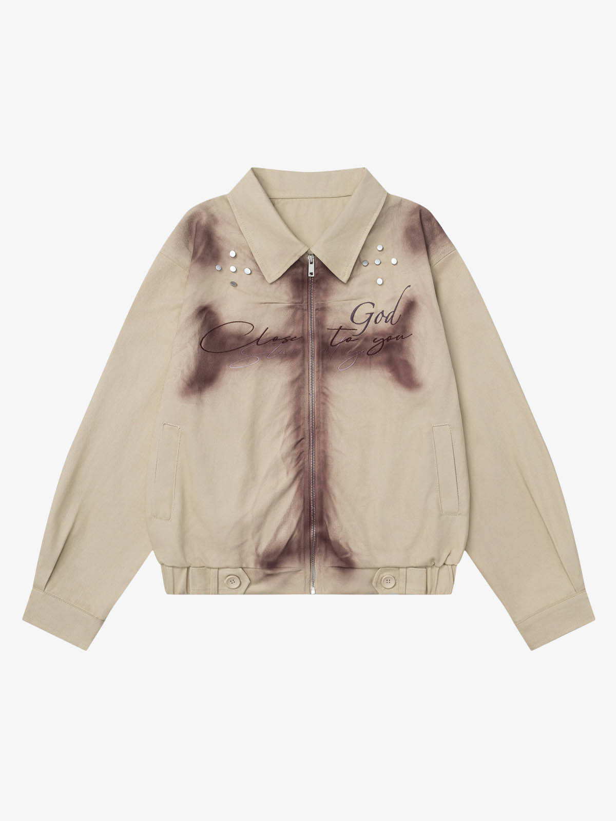 Stylish Tie-Dye Embroidered Jacket for Casual and Fashionable Looks 