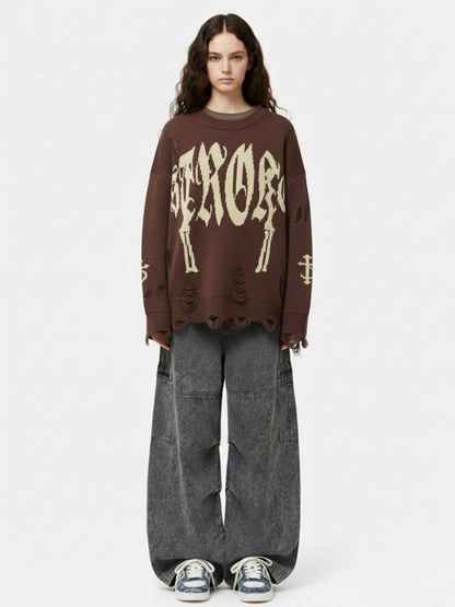 Vintage Acid-Washed Multi-Pocket Wide-Leg Cargo Barrel Jeans