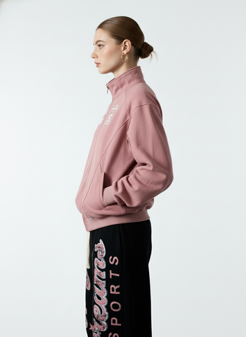 Retro Graphic Fleece-Lined Baggy Sweatpants