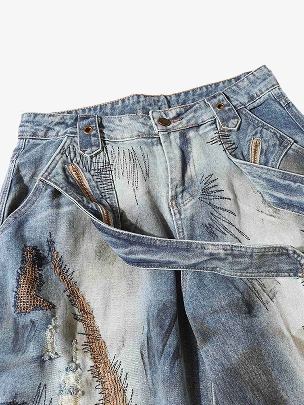 RO Style Washed Barrel Jeans - 2421 