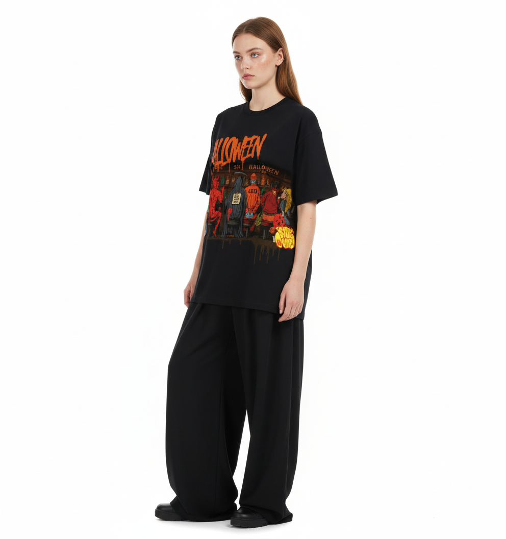Streetwear Halloween Pub Party Gathering T-Shirt