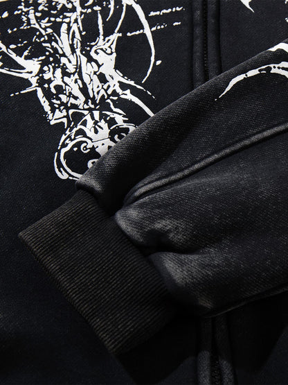 Skull Pattern Knit Sweater for Fall and Winter 