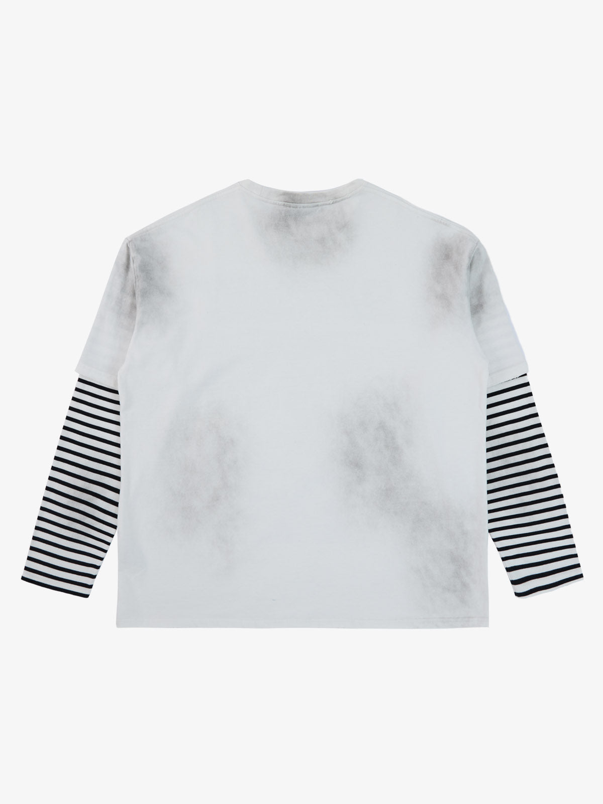 Supermade Distressed Cage Striped Long-Sleeve T-Shirt?