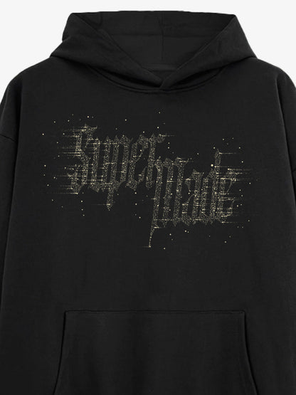 THE SUPERMADE Three-color Imitation Diamond Effect LOGO Graphic Tee with Washing pocket design Design 