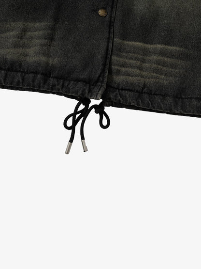 Winter-Ready Corduroy Jacket with Faux Fur Trim for Men 