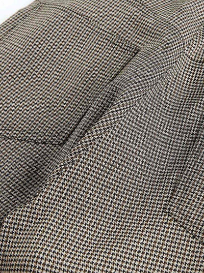 Belted Houndstooth Blazer Pants 