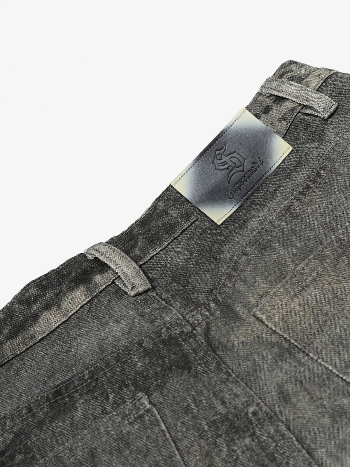 Wide-Leg Denim Trousers with Distressed Look for Modern Fashionistas 