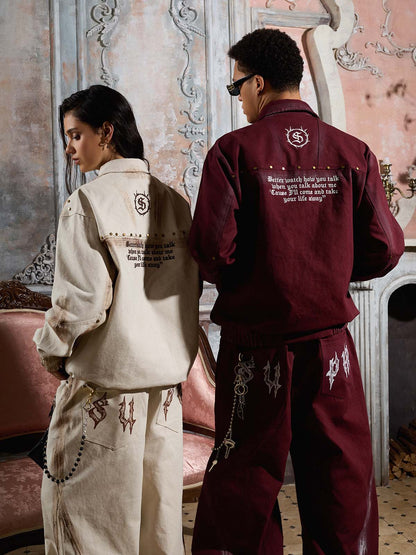 Cotton Blend Pink Track Suit with Supermad Logo Print and Side Stripes 