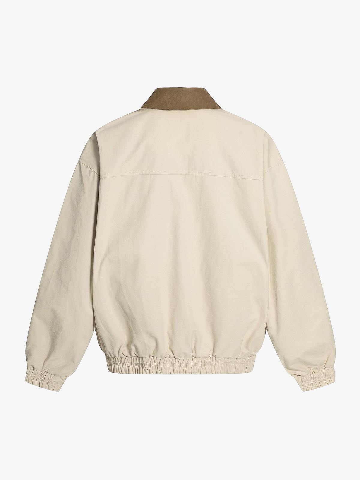 Contrast Collar Pocket Jacket