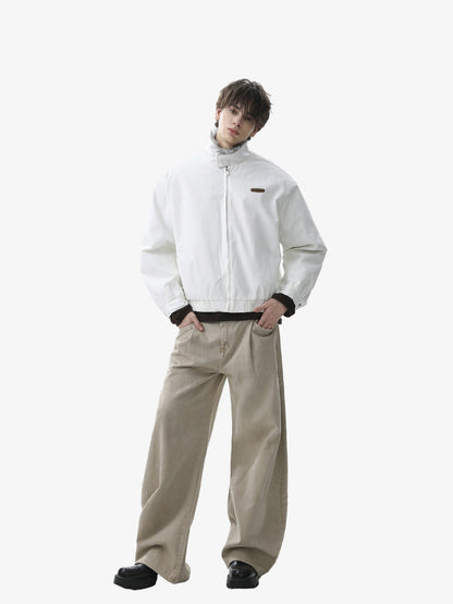 Stylish Winter Bomber Jacket with Faux Fur Collar - Perfect for Cold Weather 