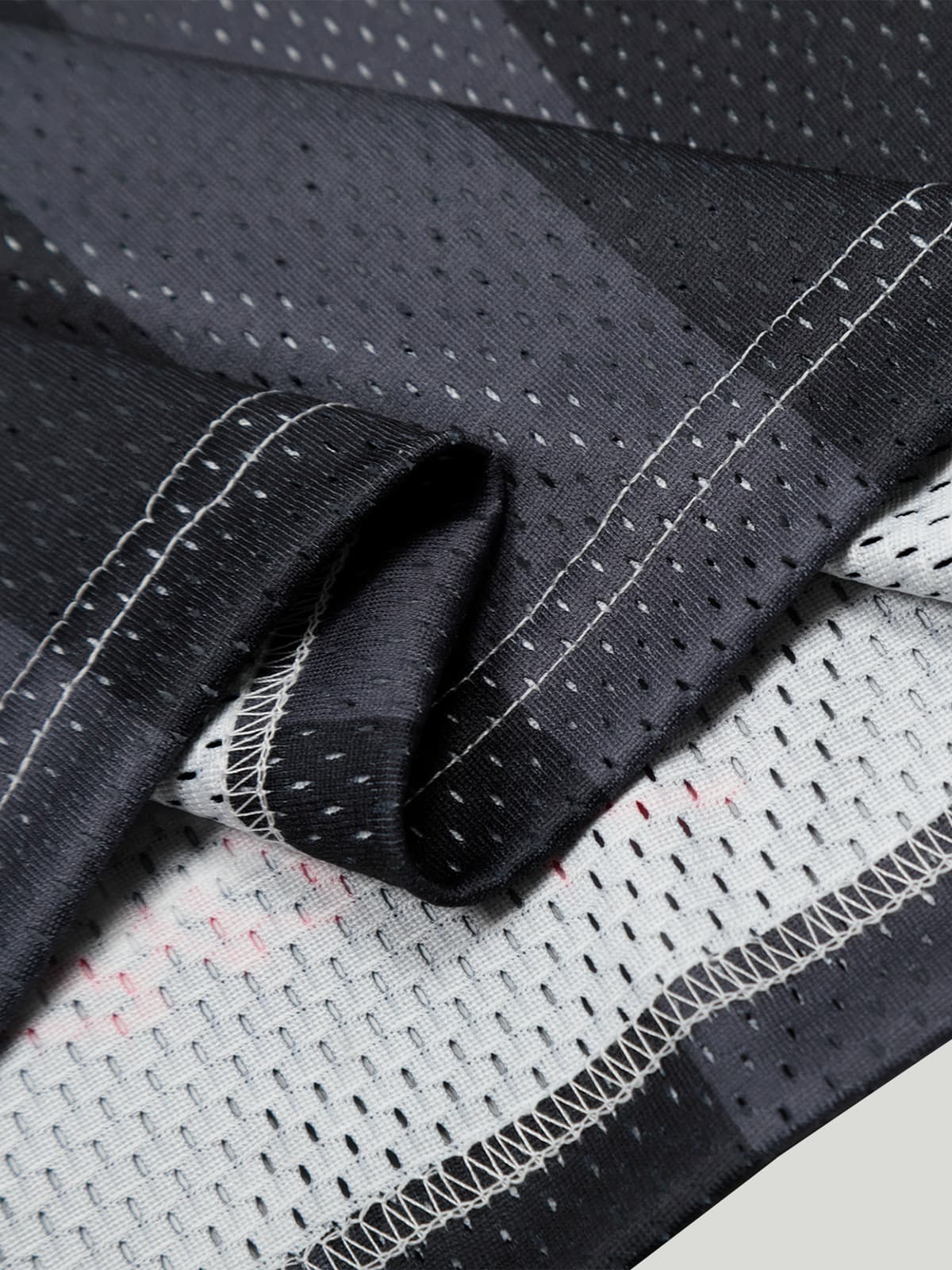 Polyester Mesh Sports Jersey with Bold Graphic Print and V-Neck Design for Streetwear Fashion 