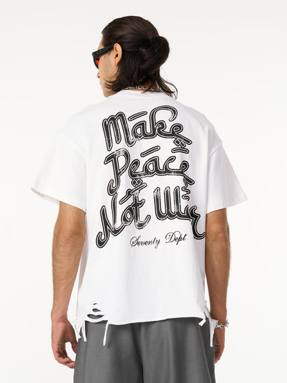 Graffiti Letters Devil Design Graphic T-Shirt 