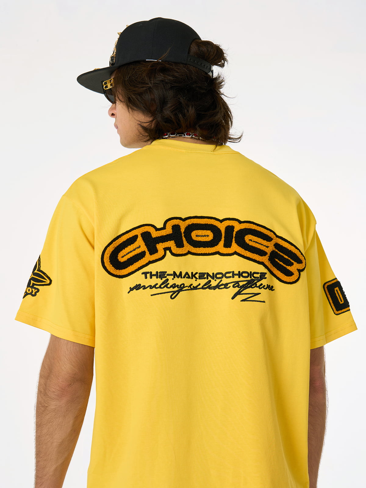 Retro Motorcycle Style Heavy Patch Embroidered T-shirt 