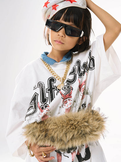 Graffiti Letters Devil Design Graphic T-Shirt 