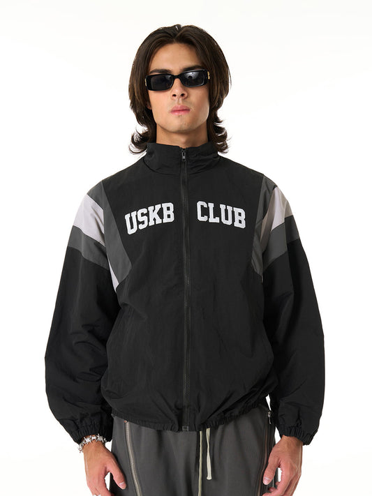 Thesupermade Patchwork Contrasting Windbreaker Jacket 