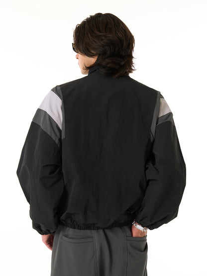 Thesupermade Patchwork Contrasting Windbreaker Jacket 