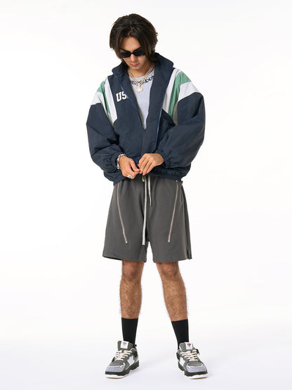 Thesupermade Patchwork Contrasting Windbreaker Jacket 