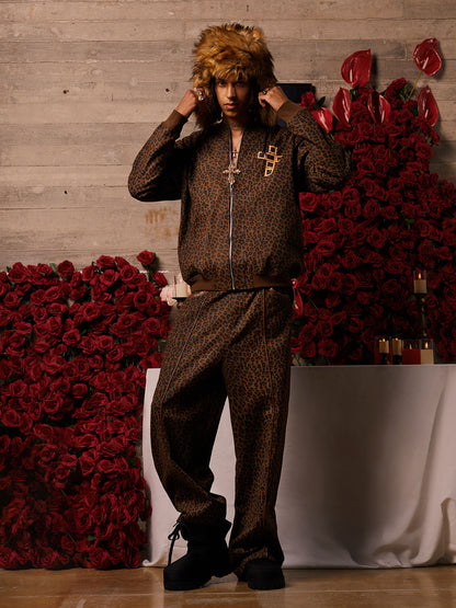 SUPM Letter Graffiti Cross Frame Leopard Print Set 