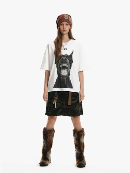 Snarling Doberman Graphic T-Shirt