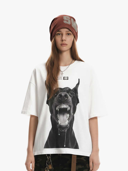 Snarling Doberman Graphic T-Shirt