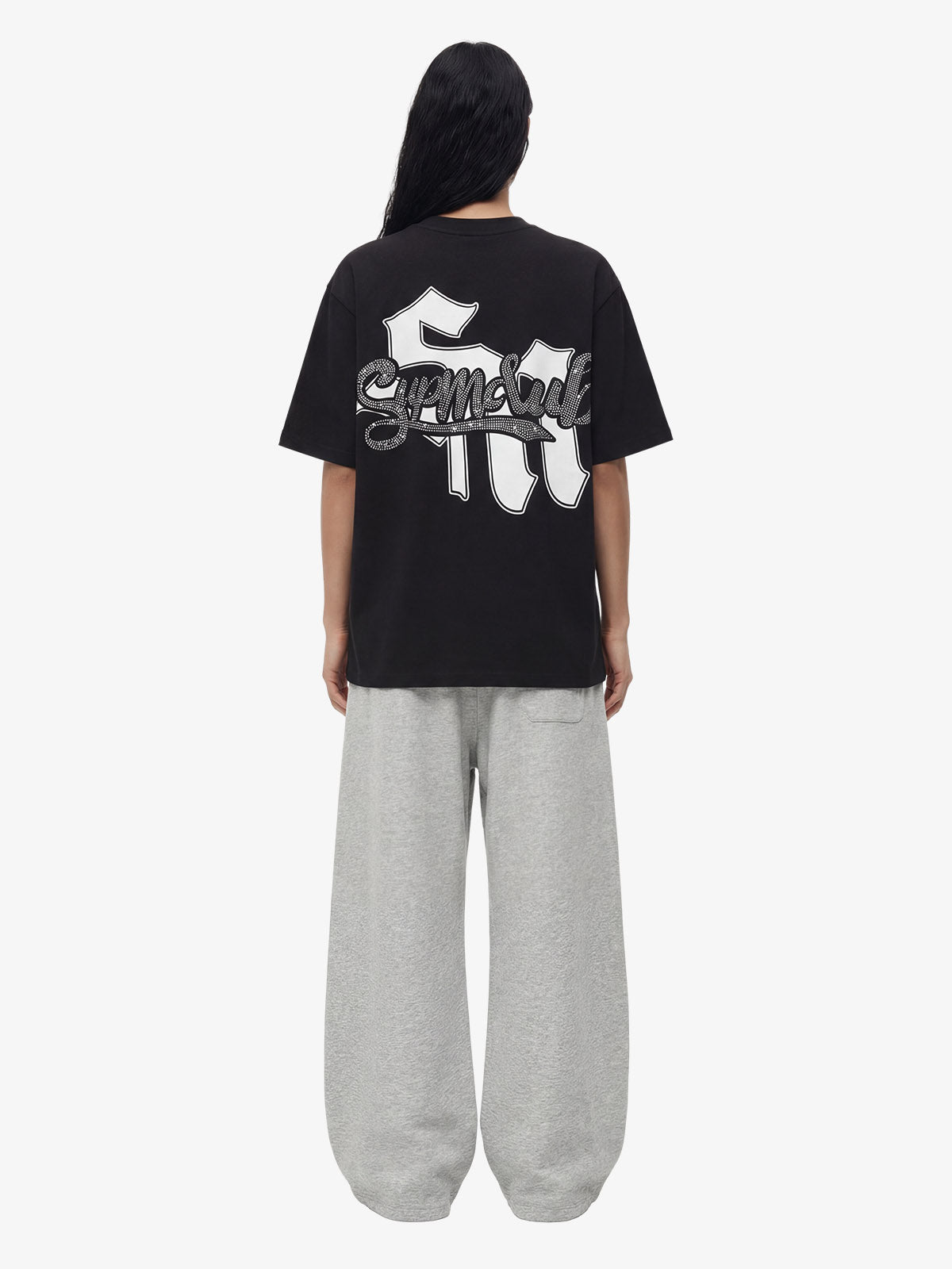 Retro Cupid Rhinestone Graphic T-Shirt