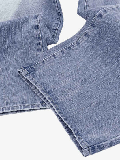 Vintage Washed Patchwork Distressed Scimitar Jeans 