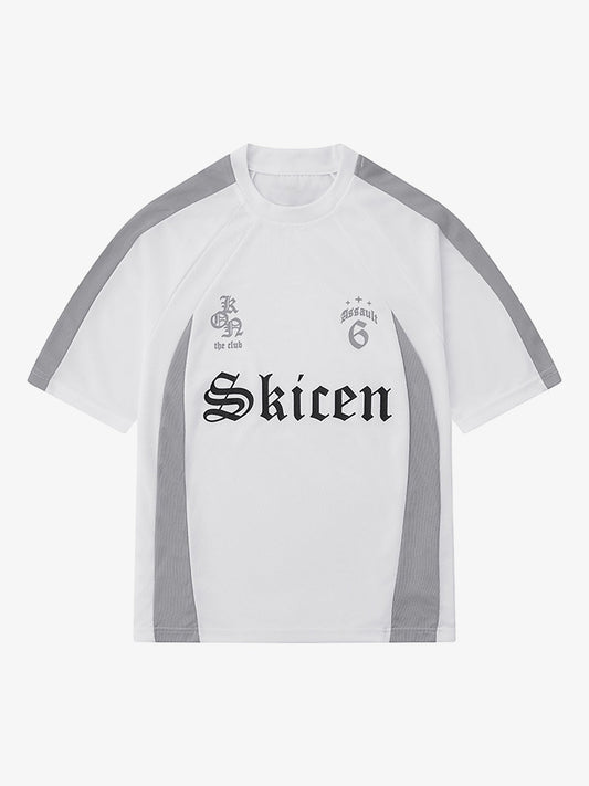 Thesupermade Gothic Font Jersey Street Rap T-Shirt 