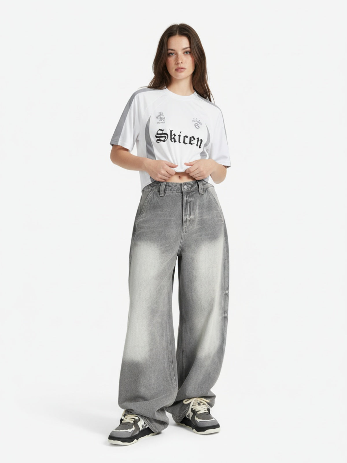 Thesupermade Gothic Font Jersey Street Rap T-Shirt