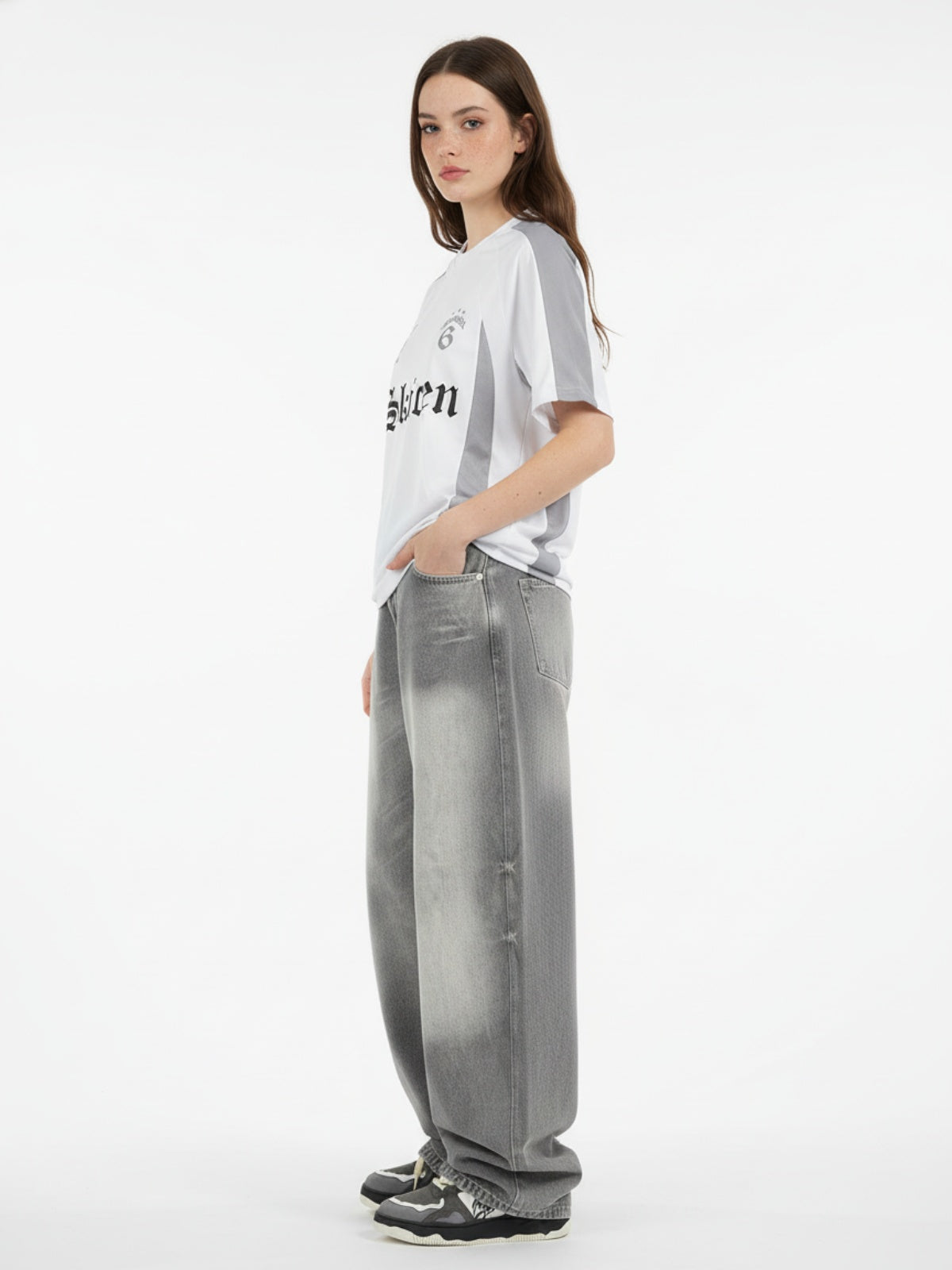 Thesupermade Gothic Font Jersey Street Rap T-Shirt