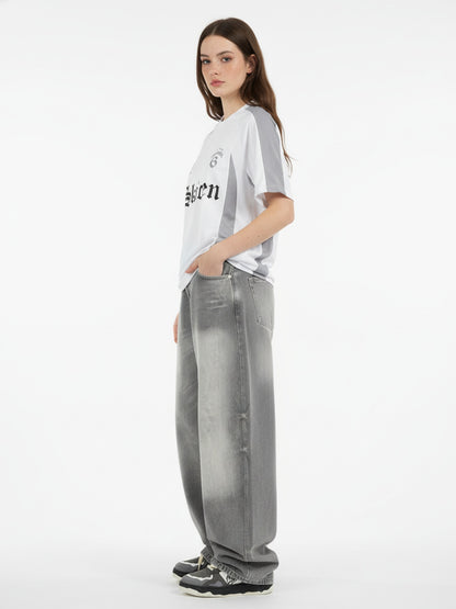 Thesupermade Gothic Font Jersey Street Rap T-Shirt