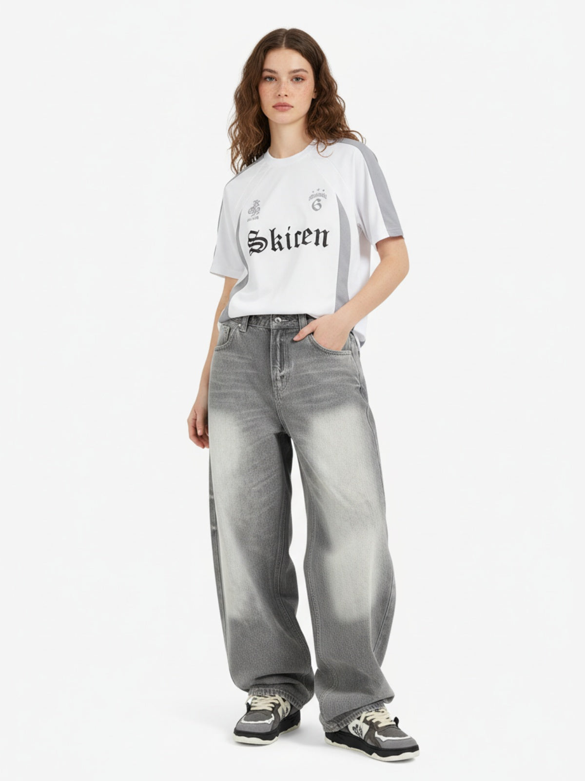 Thesupermade Gothic Font Jersey Street Rap T-Shirt