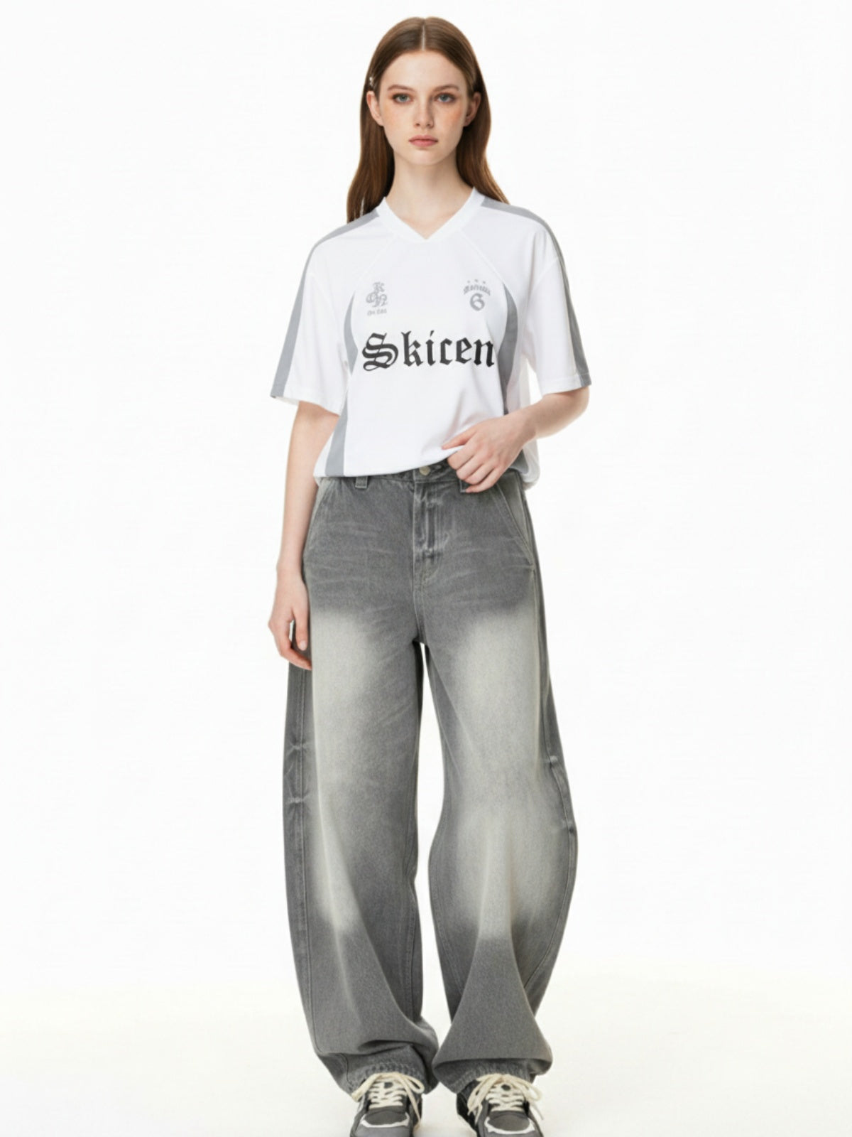 Thesupermade Gothic Font Jersey Street Rap T-Shirt