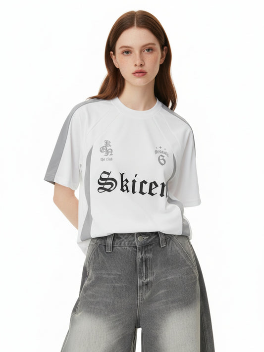 Thesupermade Gothic Font Jersey Street Rap T-Shirt