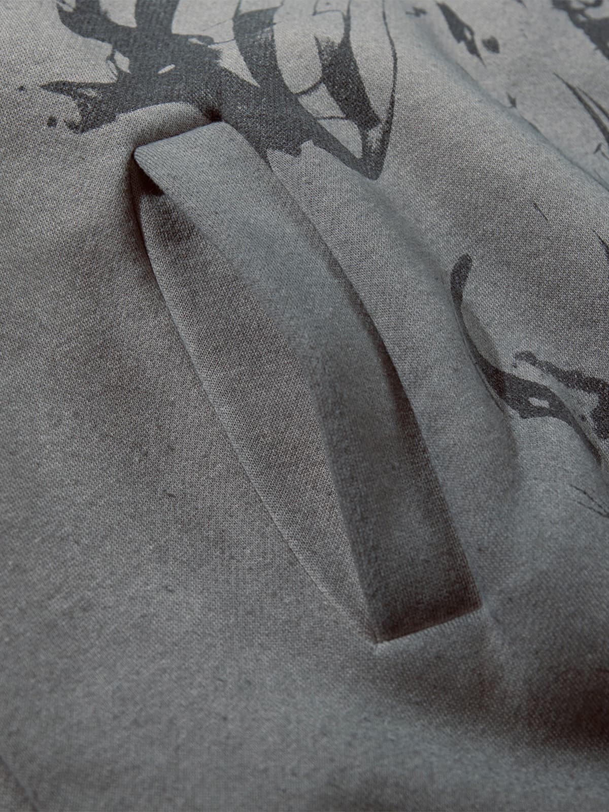 Street Washed Distressed Dark Skeletons Print Hoodie 