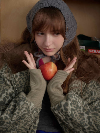 Winter-Ready Corduroy Jacket with Faux Fur Trim for Men 