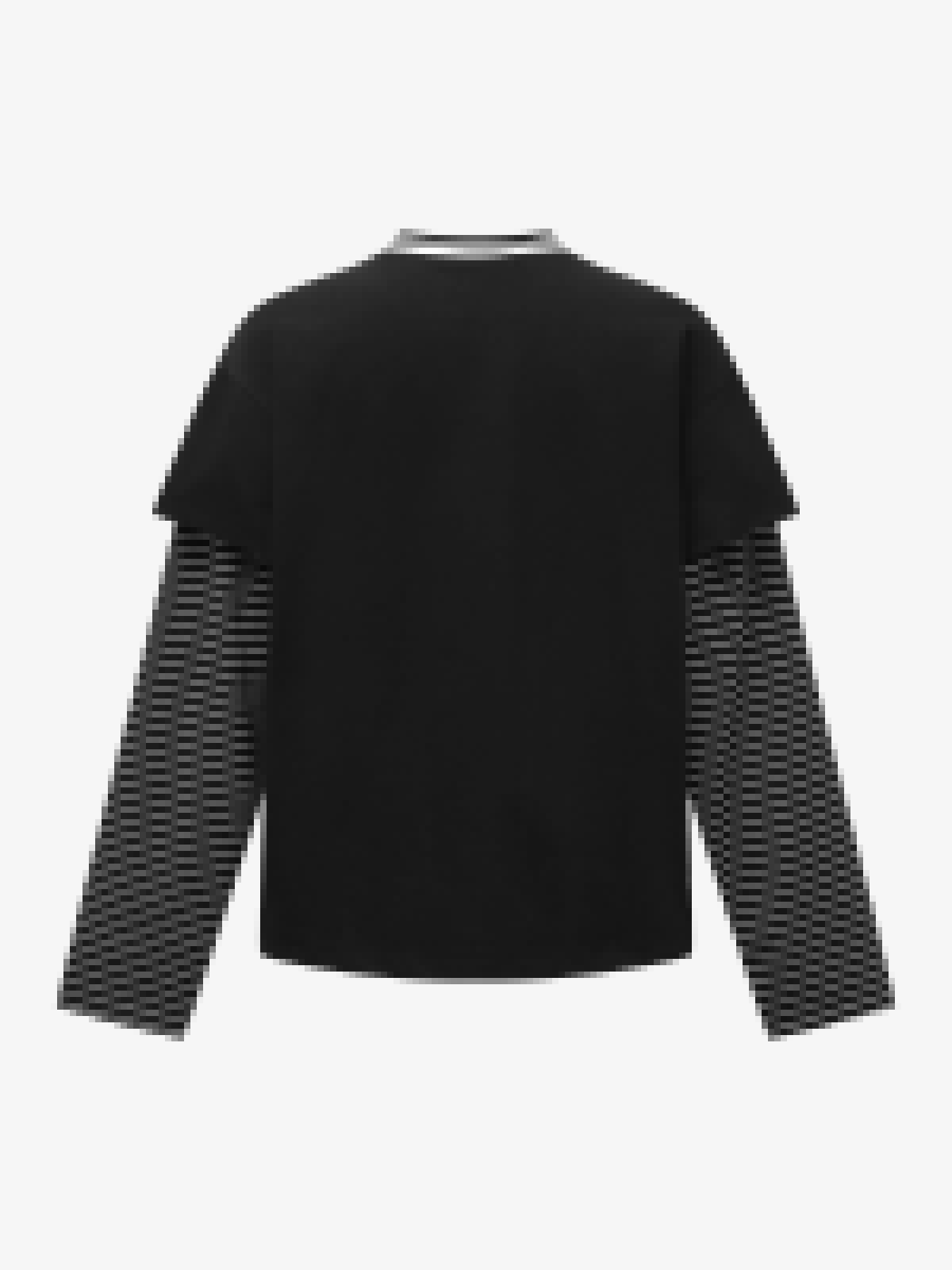 Stylish Layered T-Shirt with Bold Graphic Design for Casual Wear 