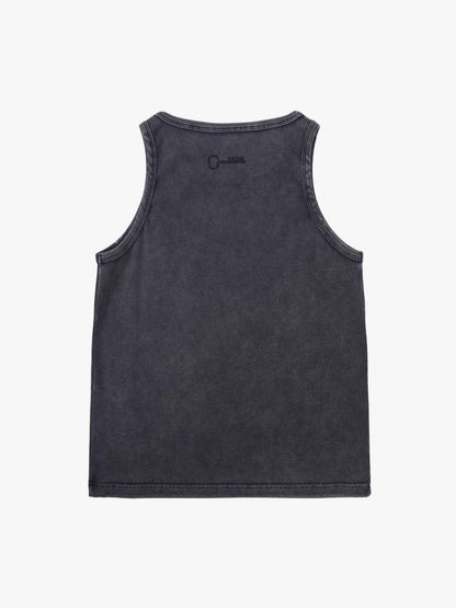 Supermade Washed Distressed Key Print Vest?