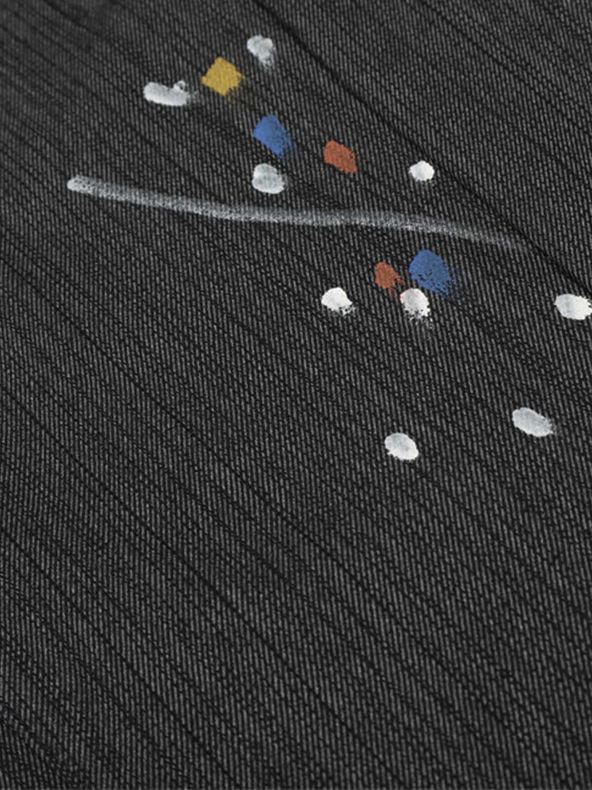 Stylish Wide-Leg Trousers with Artistic Embroidery and Adjustable Drawstrings 