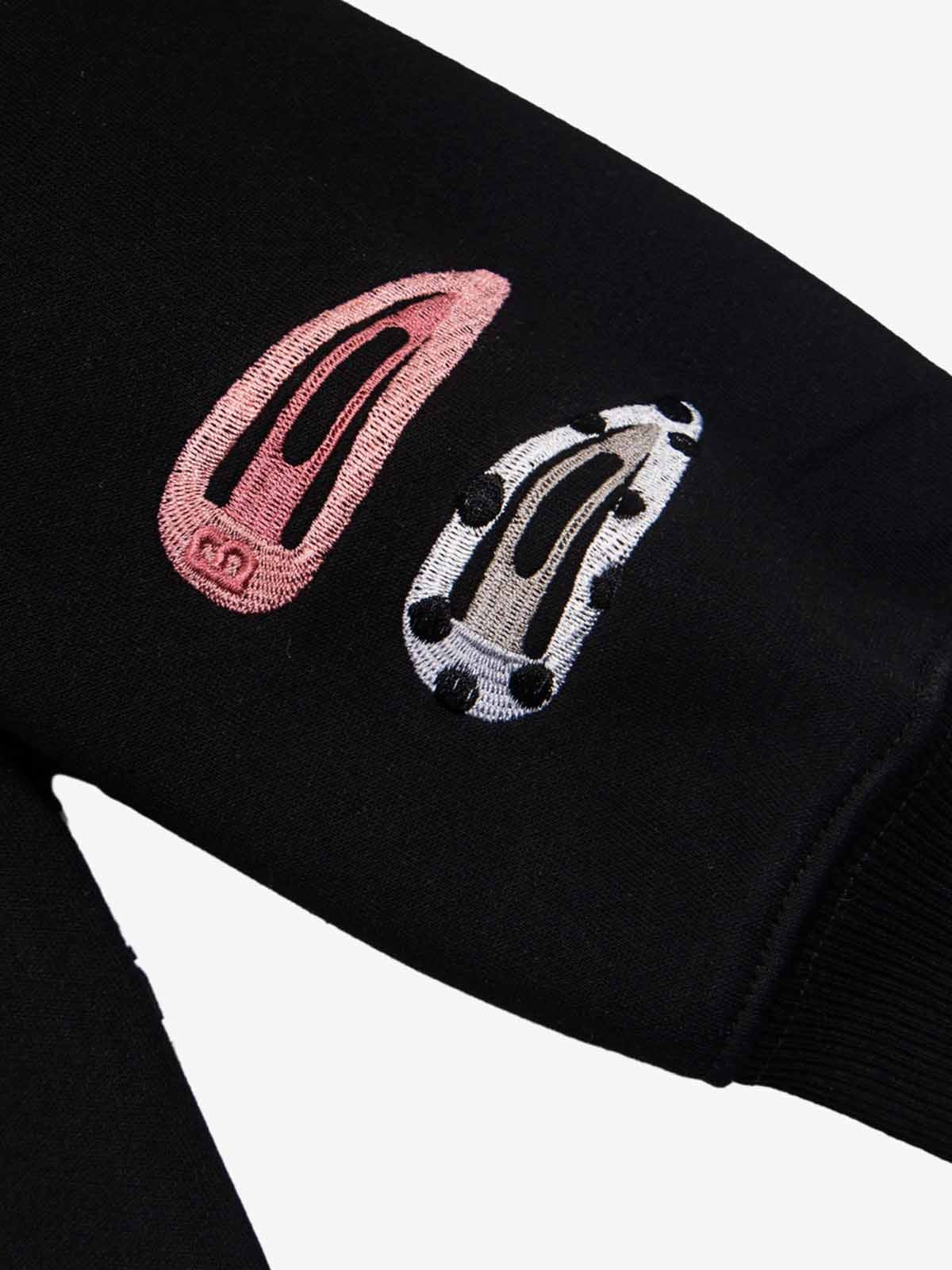 Cotton Blend Hoodie with Hair Clip Print Design for Men and Women?