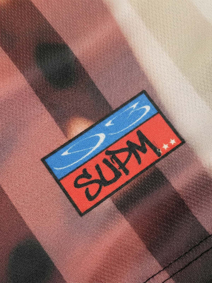 Polyester Supermade Dog Print V-Neck T-Shirt with Graphic Design for Men 