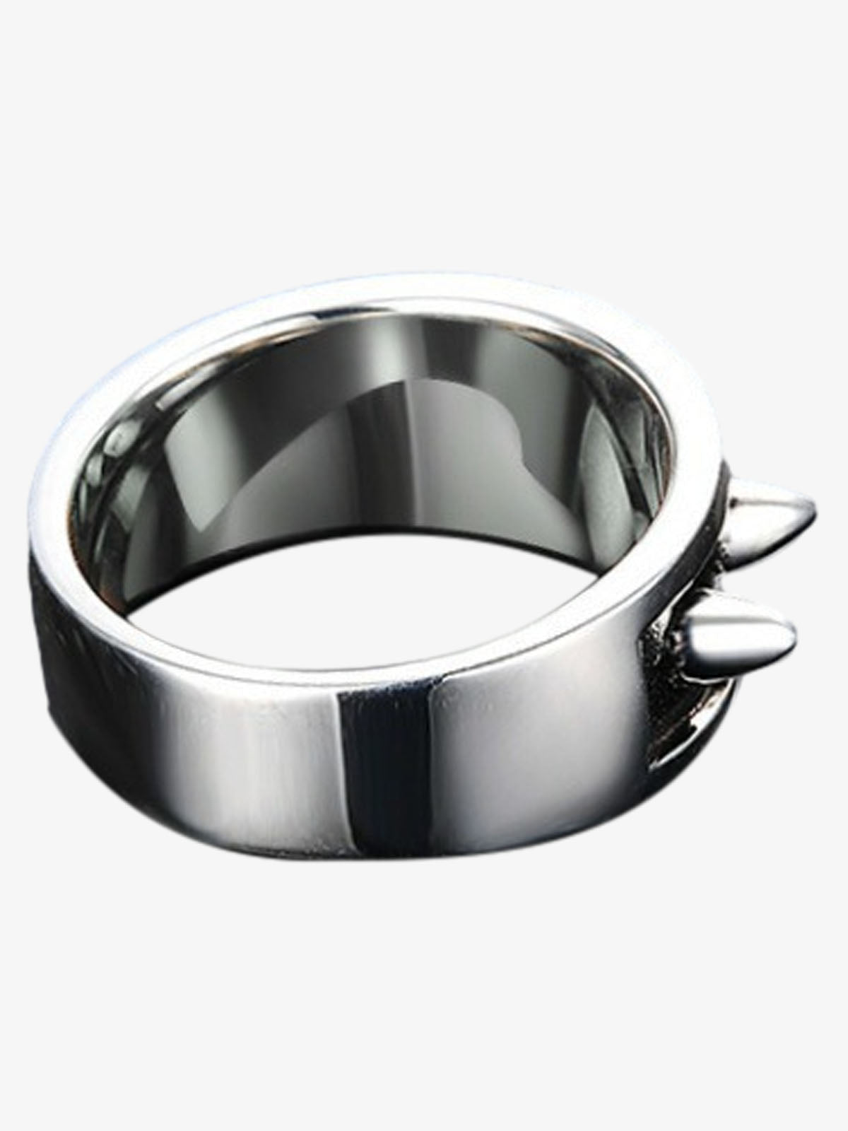 Stainless Steel Punk Spike Ring for Men and Women - Edgy Fashion Statement Jewelry with Bold Cone Studs 