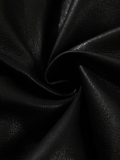 Stylish Black Leather Jacket with Zipper Detail for Modern Fashionistas 