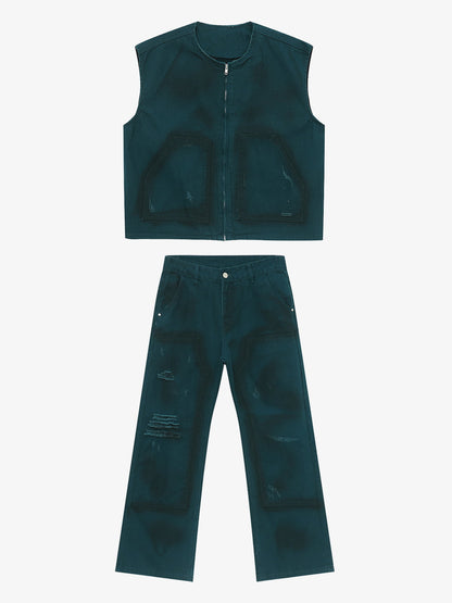 Camouflage Print Hooded Jumpsuit 