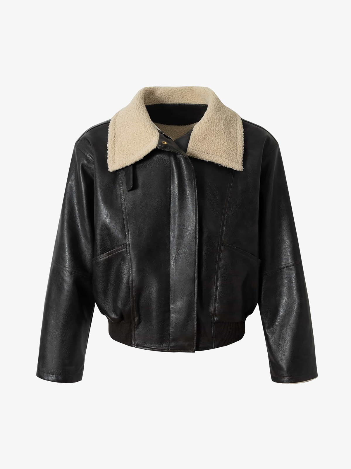 Stylish Aviator Jacket with Faux Fur Collar - Perfect for Casual and Fashionable Looks 