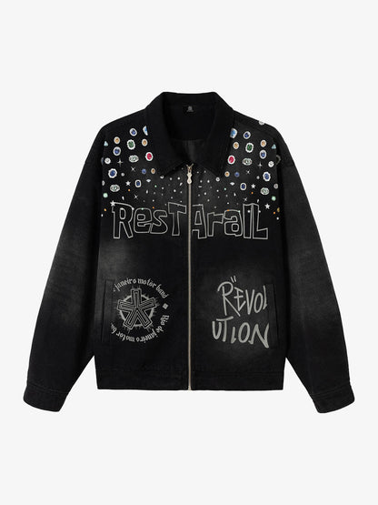 Thesupermade Spray-dyed Gradient Multi-layered Print Jacket 