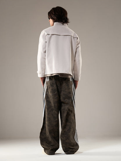 Unique Wide-Leg Denim Pants with Artistic Spider Design for Fashion Lovers 