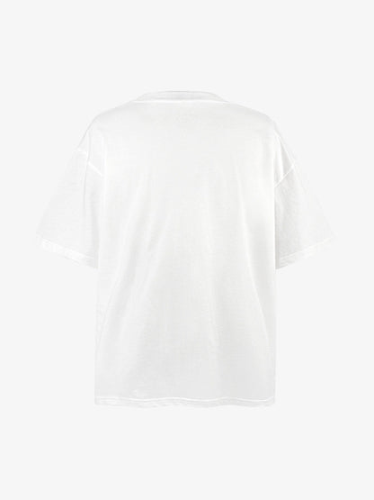 Cotton Oversized T-Shirt with Abstract Graphic Print - Streetwear Style Men's Casual Top 